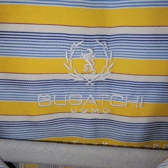 Bugatchi uomo striped button up dress shirt xxl - Picture 4 of 8